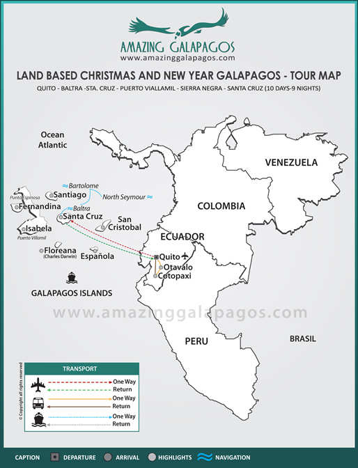 Tourmap Land based Christmas and New Year Galapagos 2025
