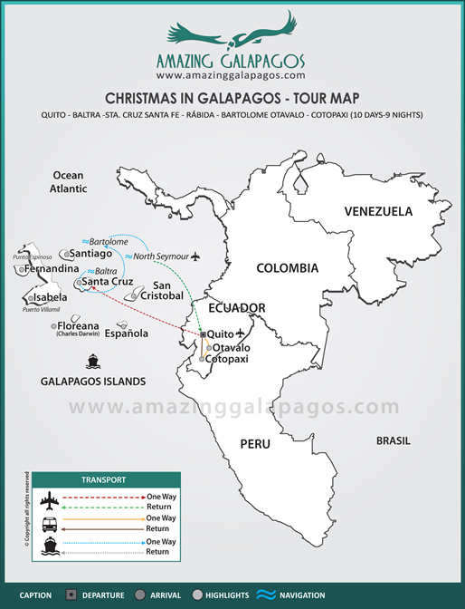 Tourmap Christmas in Galapagos 2022 - 5 day cruise on the Millenium Yacht