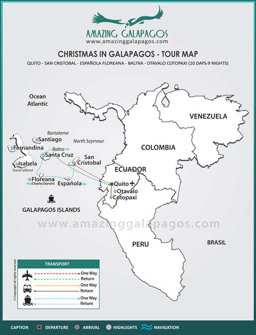 Tourmap Christmas in Galapagos 2022 - 4 day cruise on the Millenium Yacht