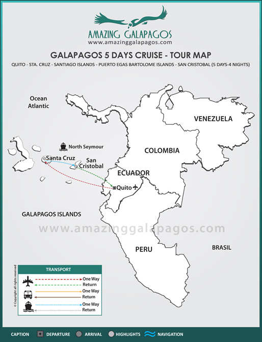Tourmap Galapagos 5 days cruise