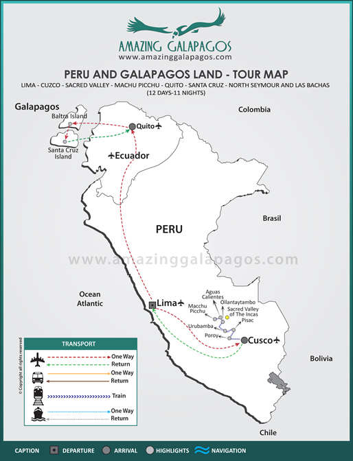 Tourmap Peru and Galapagos Land Tour